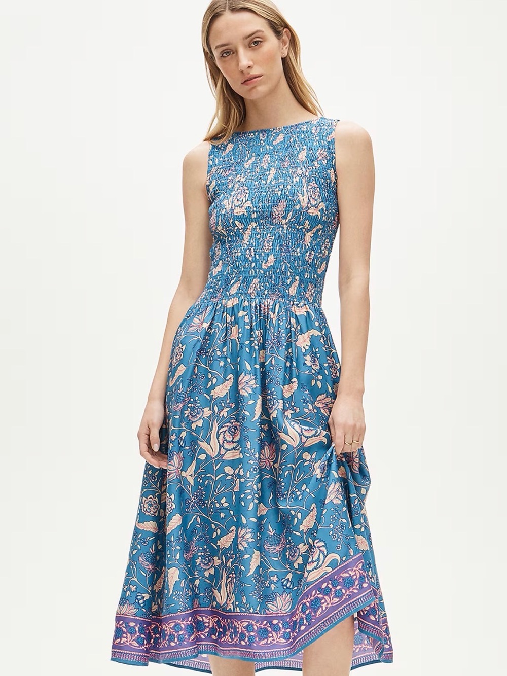J. Crew Lina midi dress in floral print XS NWT